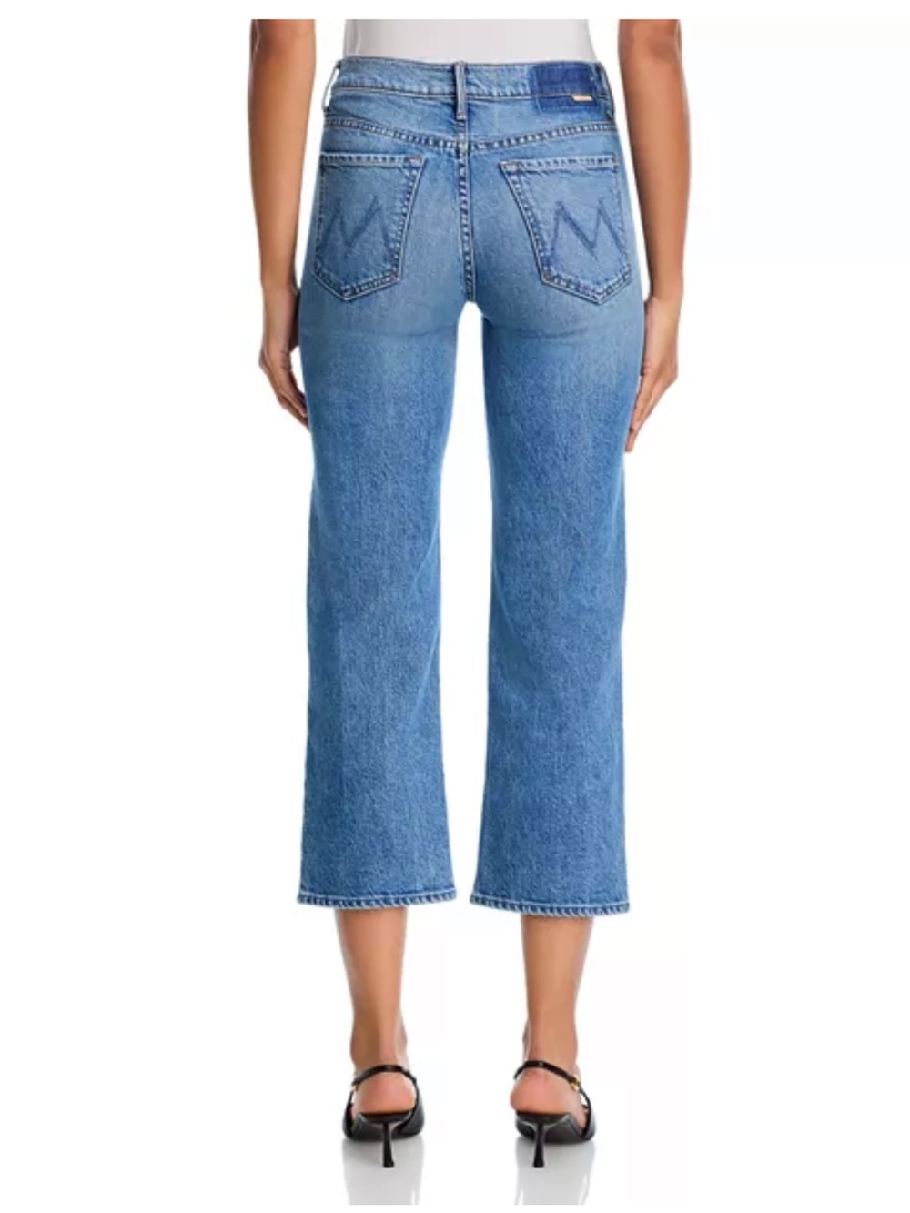 NWT MOTHER Lil Kick It High Rise Cropped Flare Jeans in Birds Gone Sz 31 - Picture 12 of 14